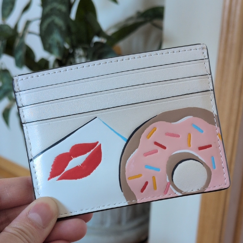 Kate Spade Pink and Cream Donut Card Holder - Picture 3 of 6